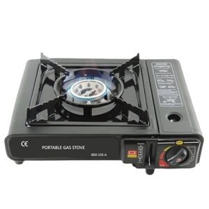 Portable Camp Butane Gas Stove For Hiking Trekking With Metal Gas Plate With Windproof for Cooking