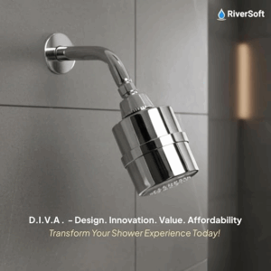 Shower Filter for Hard Water with 15 Stages | Hard Water Shower Filter | Water Softener for Bathroom (Chrome, Pack of 1)