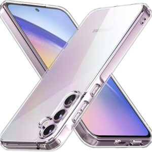 Samsung Galaxy A55 5G (2024) Premium Transparent Hybrid Soft Slim Dust Proof Back Case Cover with Camera Protection