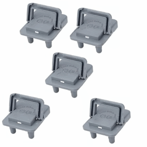 Baby Safety Electric Socket Plug Guards & Switch Board Covers with Removal Pin Certified Childproofing Solutions for Enhanced Baby Safety (5 PIS), Grey, 5 Count
