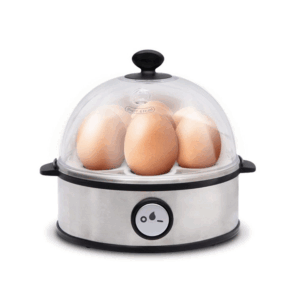 Electric Egg Boiler, 360 Watts, 3 Boiling Modes, Stainless Steel Body and Heating Plate, Boils up to 7 Eggs at a time, Automatic Shut Down, White, Standard (VB021070)