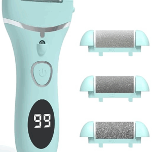 Bloom Callus Remover For Feet Electronic | Foot Scrubber For Dead Skin | 3 Crystal Quartz Heads Suitable For Dead Skin Remover | Pedicure Kit For Women As Foot Cleaner