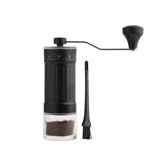 Manual Coffee Bean Grinder with 40 Adjustable Grind Settings, Ceramic Burr Mill, Glass Jar, Fresh Grind for Espresso, French Press, Pour Over, Cold Brew ? Portable & Easy to Clean