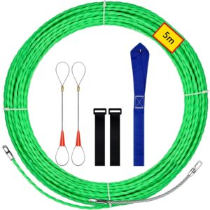 Wire Puller for Electrician, Wire Lead Threading Device Tool, Wiring Spring Green Cable Snake for Pvc Conduit and Home Network Installations
