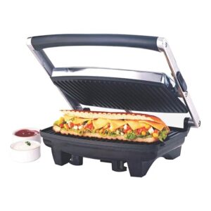 Grill Sandwich Maker | Can Make 4 Sandwich At a Time | Electric Toaster Maker | Non-Stick Coating Plates Opens to 180?, BPA & PTFE Free | Power Indicators |