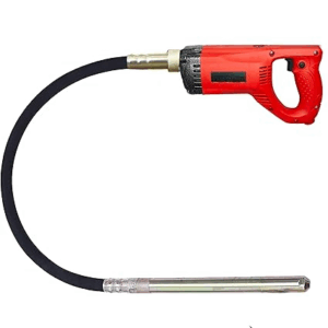 Concrete Vibrator, 1050W, Copper Armature, 5000 RPM, 35mm Needle, 150Hz Vibration Frequency, 0.9m Amplitude, with 1.5m Rod | Portable Construction Tool for RCC, Slab & Beam