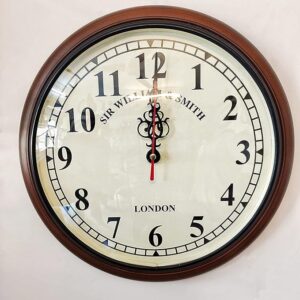 Collection Handmade Wooden Analog Wall Clock Antique Style Art Decorative Clock for Home & Office 12 inch (Brown)
