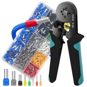 800Pcs Wire Crimp Connectors Terminal Kit with Wire Stripper Tool Conductive Wire Connectors Multi Sized Colored Conductive Copper Wire Connectors Cable End Sleeves for AWG23-7 (0.25-10.0mm)