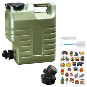 Camping Water Container with Easy Faucet, Portable Food Grade PE Water Container, BPA Free Outdoor Folding Water Tank for Sport Camping Riding Mountaineer Hiking (12L)