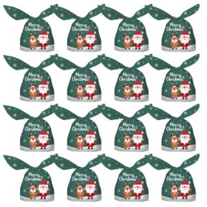 50Pcs Christmas Gift Bags Small Medium Size Christmas Decorations Return Gift Bags for Kids Birthday Holiday Party Reusable Gift Packing Bag for Xmas Party Favors - Green