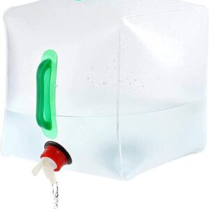 Collapsible Emergency Water Jug Container Bag, Freezable, BPA Free Plastic Water Carrier Tank, Outdoor Folding Water Bag for Sport Camping Riding Mountaineer(20 Liters)