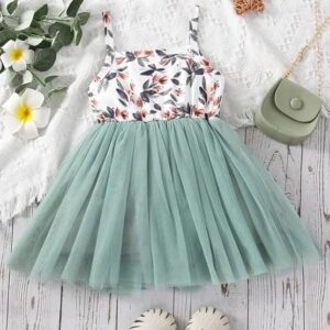 Baby Girl's Modal Printed Frock Mini Length Short Frocks Dress.