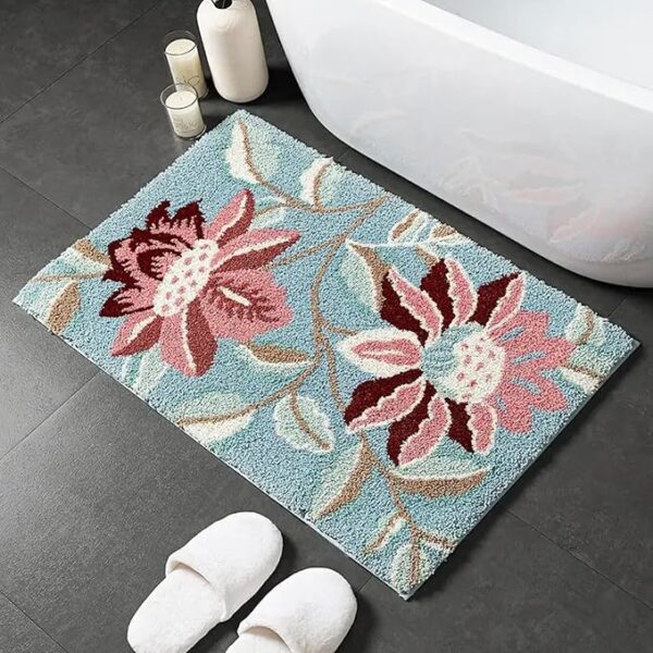 Two Flower (40x60 cm) Super Absorbent Mats Microfiber 2000 GSM Mat for Bathroom/Kitchen/Door Mats for Home/Floor Mat (Peacock) Pack of 1
Visit the Roseate Store