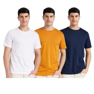 Symbol Men's Solid Cotton T Shirt | Round Neck | Half Sleeve | Plain-Regular Fit (Available in Plus Size and Combo Packs)