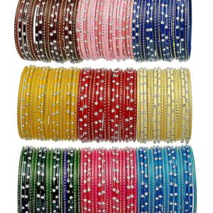Glass with Plain and Glossy Finished Bangle Set For Women and Girls