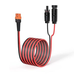 10FT 12AWG Solar to XT60i Cable for Portable Power Station, Solar Generator, Battery Pack