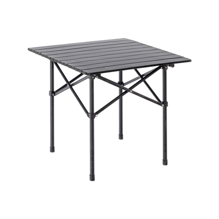 Multipurpose Folding Camping Table with Roll-up Tabletop | Compact & Portable | Best for Hiking, Picnic, Garden, BBQ & Outdoor Use (Black, Medium)