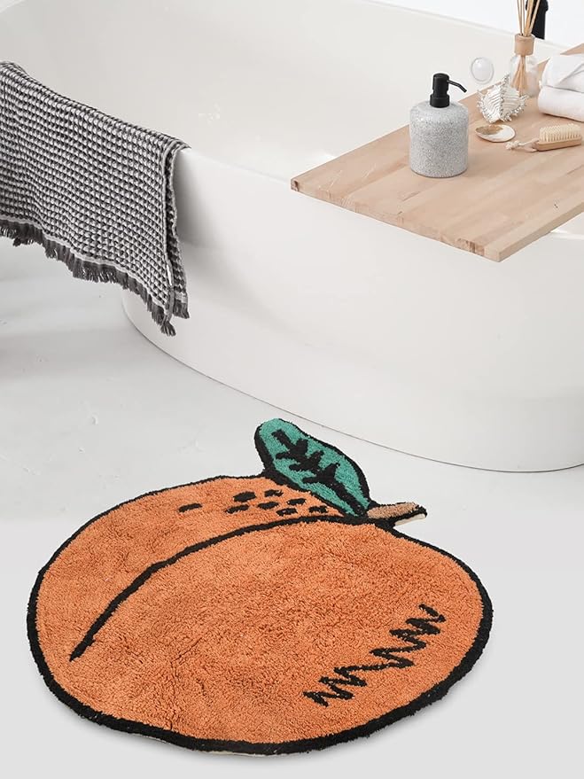 Different Shapes of Bathmat (Pack of 1, Peachy)