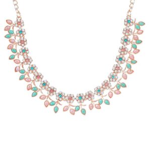 nternational Crystal Necklace Jewellery Set with Earrings | Best Suited for Party, Wedding, and Festive Occasions for Women