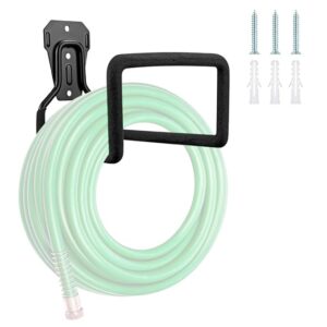 Holder, Hose Pipe Holder Wall Mounted Hose Hook Metal Hose Organizer Long Hose Hanger Hook with Screws Heavy Duty Wall Hook for Hose, Cable, Water Hose