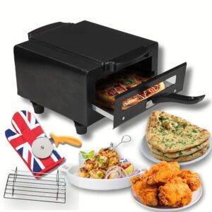 Advance Mini 10-Inch Multi-Purpose Smart Pizza & Naan Maker | 1500W Electric Tandoor with Stainless Steel Heating | Compact Pizza Oven for Grilling, Roasting, Baking | Home Use & Easy Clean