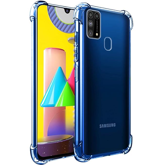 Transparent Crystal Clear Back Cover Case for Samsung Galaxy M31 Prime / F41 / M31 | Shockproof Soft TPU Case | Cushioned Edges for Ultimate Protection (Transparent)