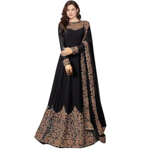 Women's Codding Long Anarkali Dress Material Gown With Duppta(Free Size)
