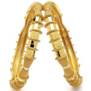 Bangle Gold Plated Bahubali Inspired Trendy Bangle Set Of 2 Jewellery For Women & Girls (2.8)