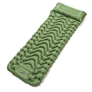 Inflatable Portable Camping Mat | Built-in Foot Pump & Pillow | Hiking, Backpacking & Travel (Green)
Visit the Tripole Store