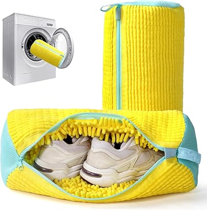 Shoe Washing Machine Bag Laundry Shoe Bag for Washer & Dryer, Reusable with Durable Zipper for Sneakers & Delicates 360? Deep Cleaning Washable Laundry Organizer Bag