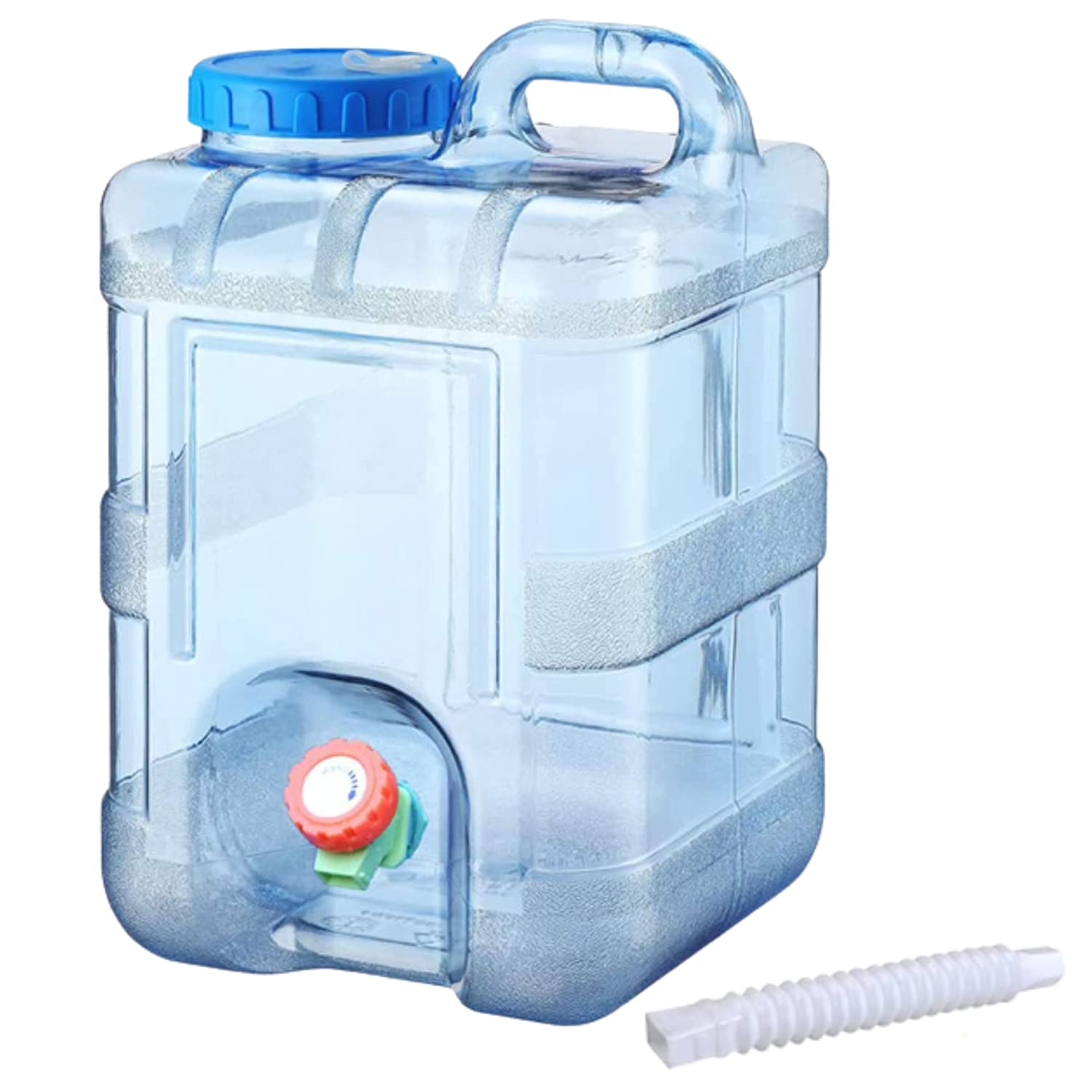 10 Litre Camping Water Can with Tap Portable Camping Picnic Hiking Camping Water Tank Storage Container for Travelling Water Camper Dispenser Barrel with Faucet(Blue)