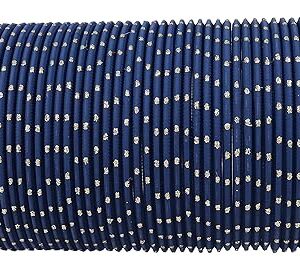 Non-Precious Metal Base Metal with Polka Dots Glossy Finished Bangle Set For Women and Girls