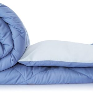 Microfibre Reversible Comforter, Double (Stone Blue & Silver Grey, 200 GSM)