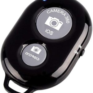 Shutter Remote Control with Bluetooth Wireless Technology - Create Amazing Photos and Videos Hands-Free - Works with Most Smartphones and Tablets (iOS and Android) (Black)