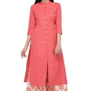 Women's Cotton Solid Readymade Salwar Suit Set