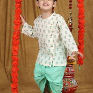 Elegant Traditional Dhoti Kurta Set for Baby Boys ? Soft Cotton Ethnic Dress for Festivals ? Comfortable Indian Outfit for Infants & Toddlers