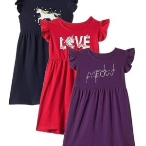 Girl's Cotton A-Line Knee-Length Casual Dress