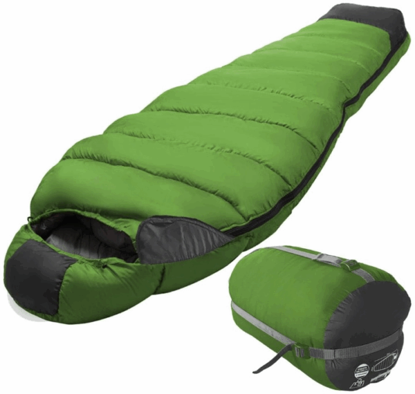 Army Sleeping Bag for Adults - for Range -2 to 5?C | for Camping, Hiking with Foot Fleece Lining for Winters | Light Weight Camping Accessories | Sleeping Bag for Men