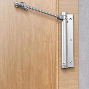 Automatic Door Closer, Heavy Duty Adjustable Spring-Loaded Door Closer with Allen Key & Screws, Self Closing for Residential, Commercial, Storm, Interior & Screen Doors.