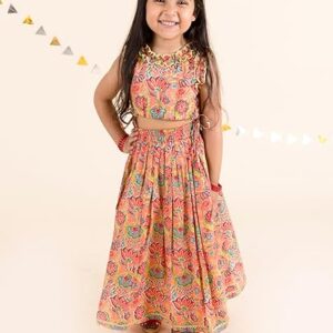 Girls Printed Pure Cotton Ready To Wear Readymade Lehenga Choli