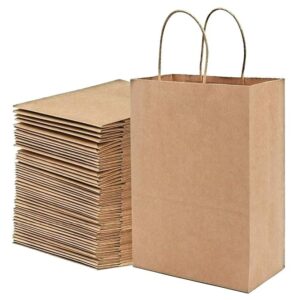 Paper Curves Kraft Paper Shopping Bags (Brown, 16 H x 12 W x 5 Inch G)Pack of 50