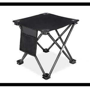 Metal Folding Chair Stool For Camping Travelling With Portable Bag, Foldable Camping Stool For Fishing Hiking Gardening And Beach (Size - 33 X 33 X 32), Black