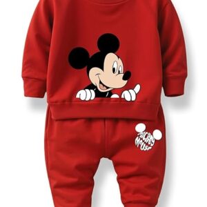 Mickey cotton Kids Coords matching Tshirt and pant set with character print (Pack of 1)