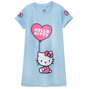Kids Official Cartoon Characters Printed Pure Cotton Dress for Girls, A-Line Summer Dress for Casual Wear
