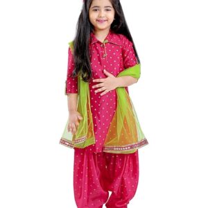 Girl's Silk Blend Patiala Suit