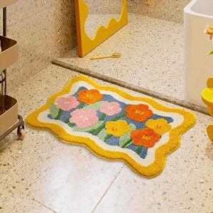 Lily Super Soft Anti Skid (40x60 cm) Super Absorbent Mats Microfibre 2000 GSM Mat for Bathroom/Bedroom/Kitchen/Door Mat/Floor Mat (Pack of 1)