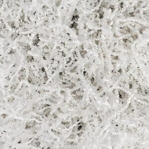 PARTY White Paper Shreds, Shredded Paper for Gift Packaging, Box & Basket Filler, Paper Grass for Decorative Packing, 30 Grams