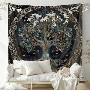 Tarot Style Orange Moth apestry Boho Retro Floral Flowers Tapestries Aesthetic Vintage Mushroom Tapestries for Bedroom Indie Sun Moon Tapestry Wall Hanging for Living Room Dorm