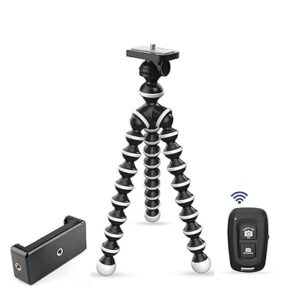 Tripod/Mini 33 CM (13 Inch) Tripod for Mobile Phone with Phone Mount & Remote | Flexible Gorilla Stand for DSLR & Action Cameras