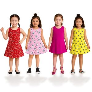 Baby Girl's Midi Dress (Pack of 4)